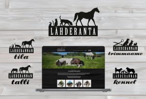 Lähderannan visuaalisen ilmeen ja logon suunnittelu