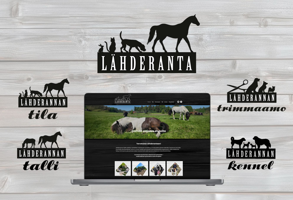 Lähderannan visuaalisen ilmeen ja logon suunnittelu